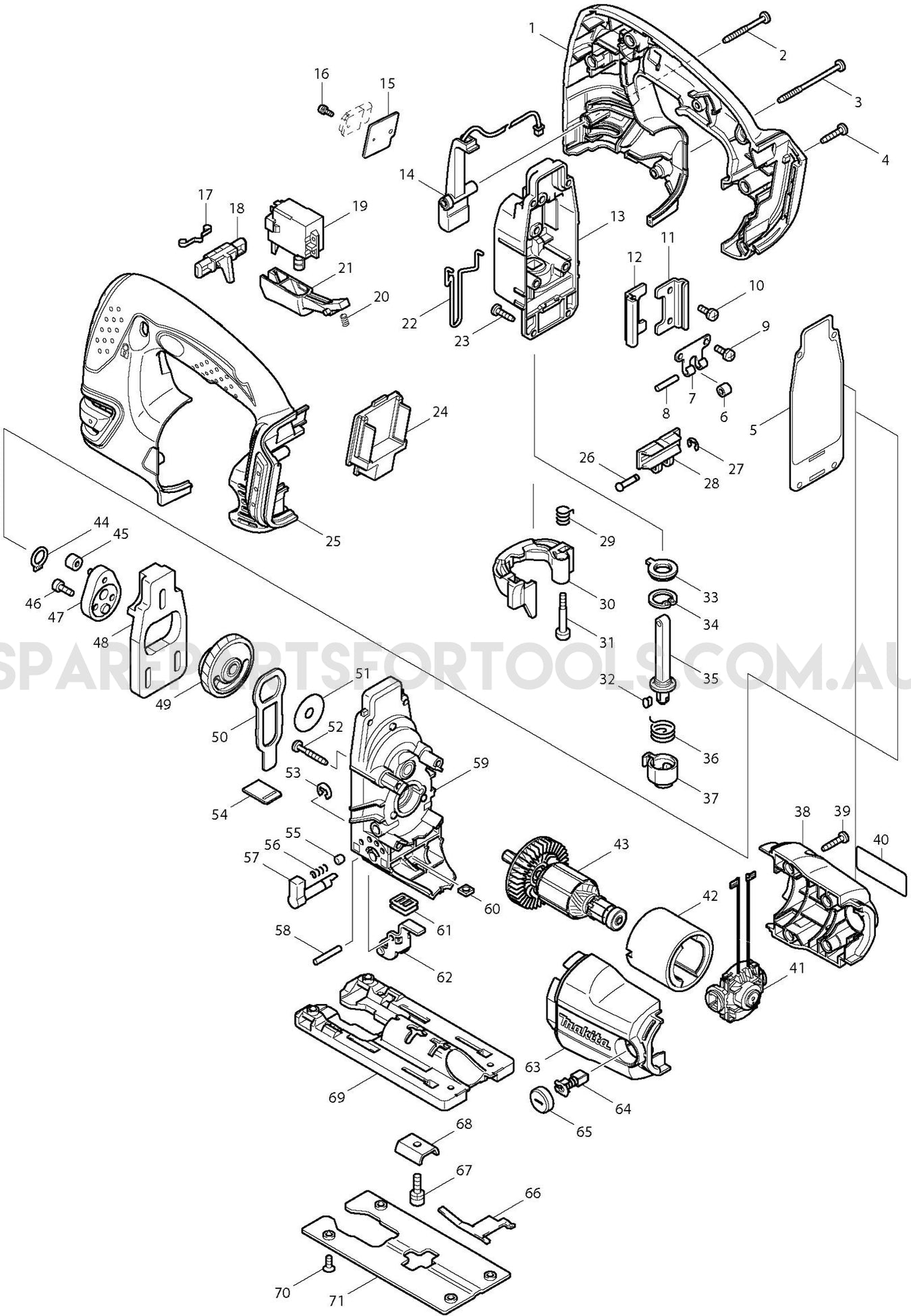 Makita DJV180Z Spare Parts