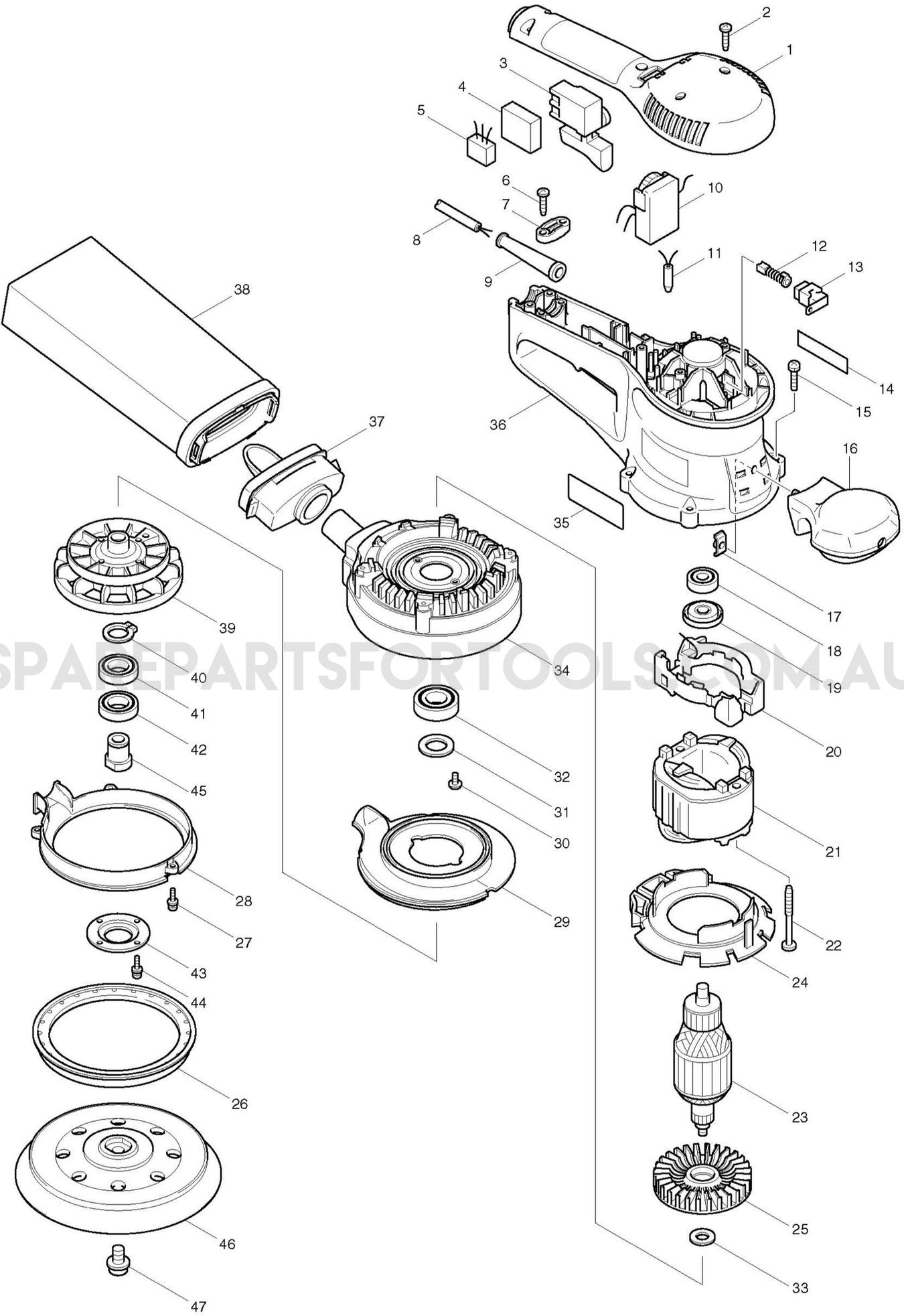 Makita BO6030J Spare Parts