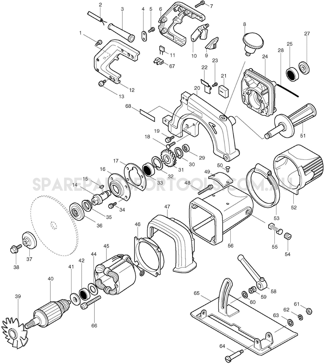 Makita 4107RH Spare Parts
