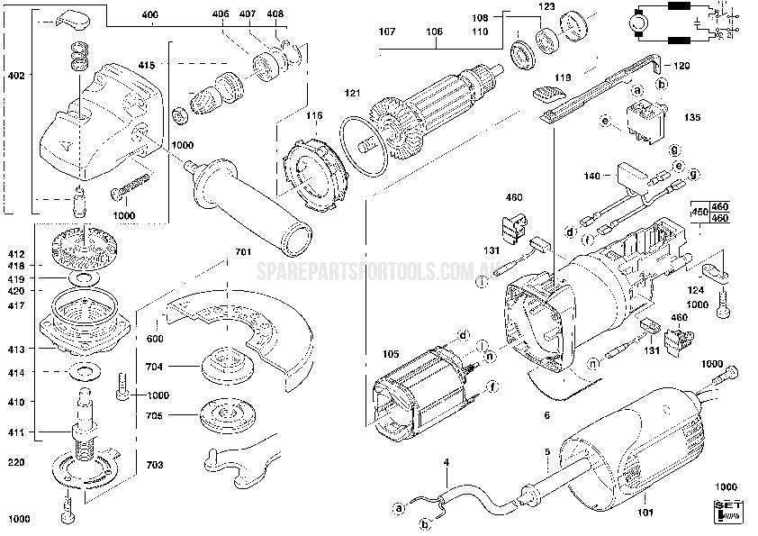 Milwaukee AG8-115 Spare Parts