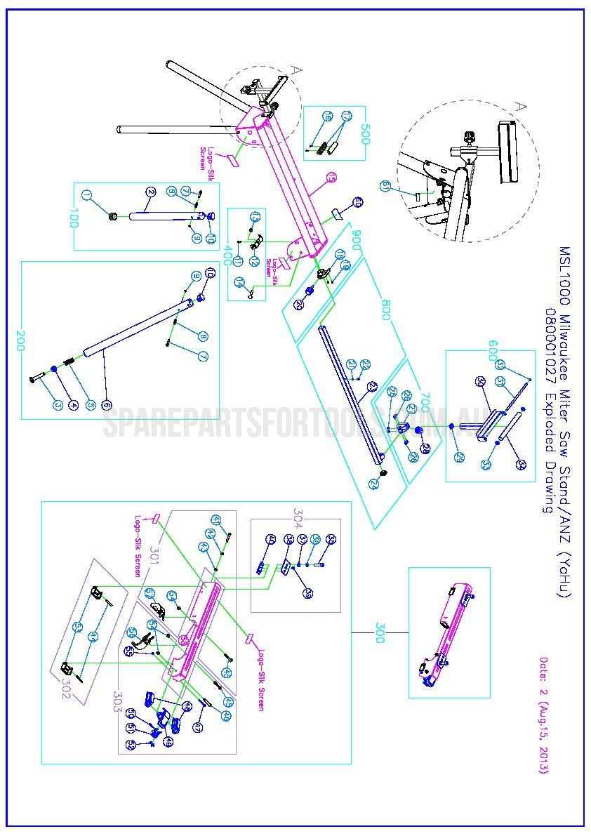 Milwaukee MSL1000 Spare Parts