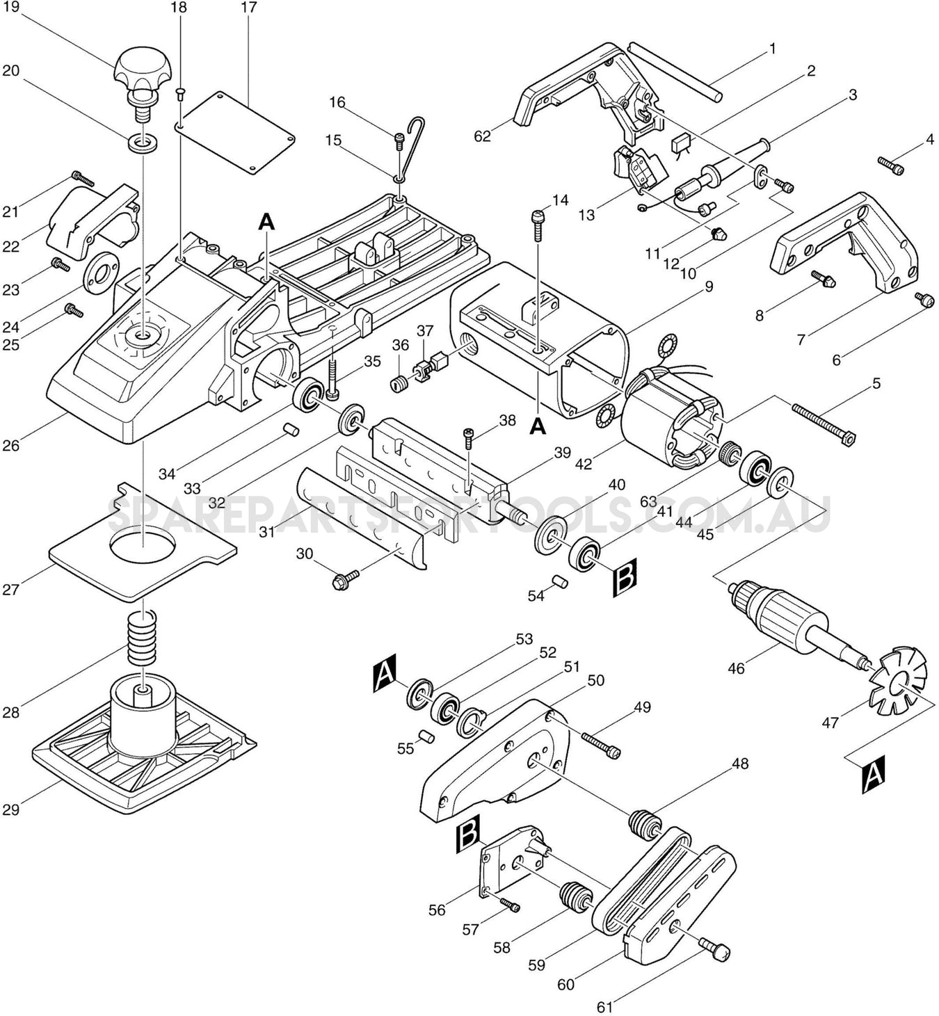 Makita 1806B Spare Parts