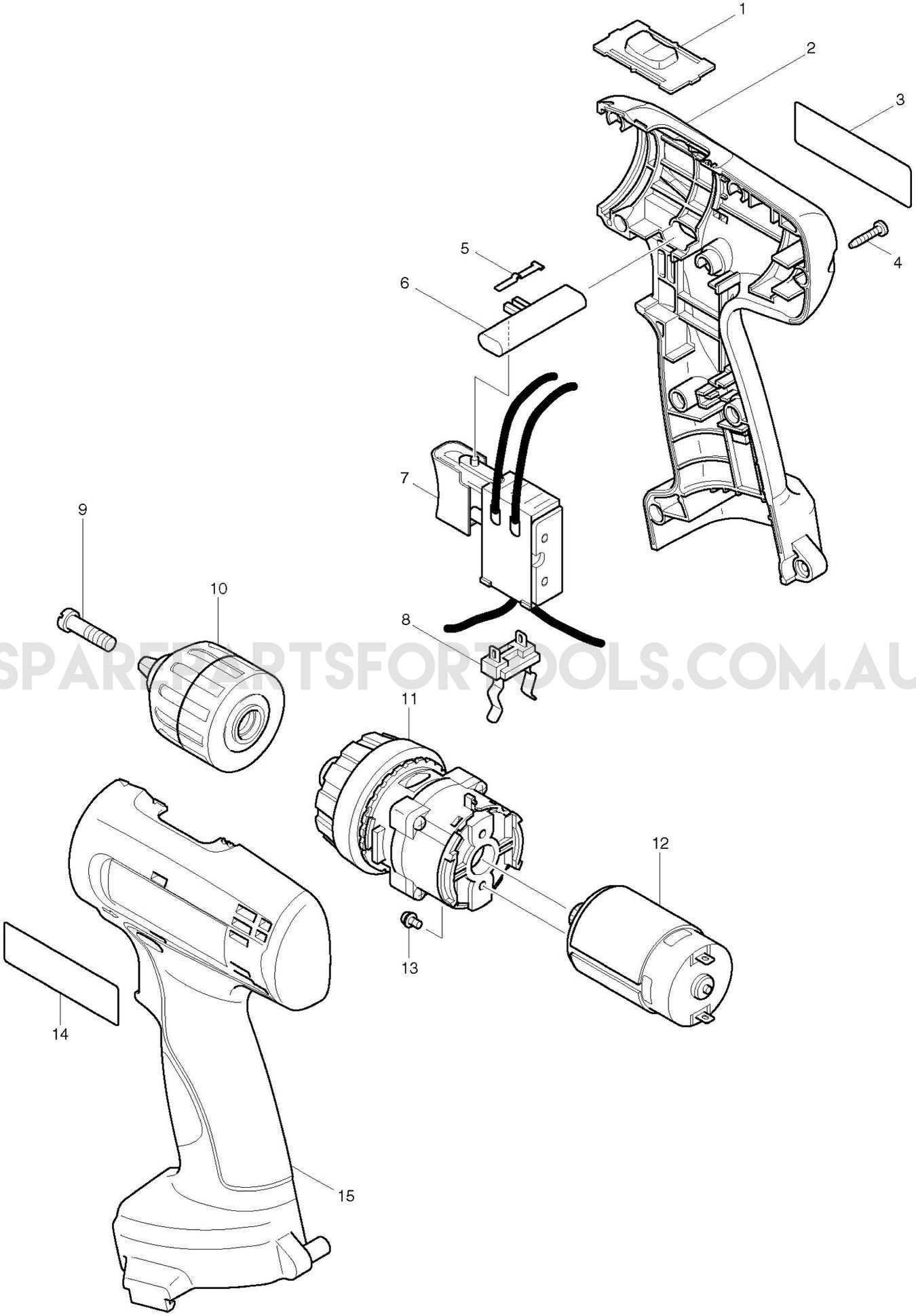 Makita 6270D Spare Parts