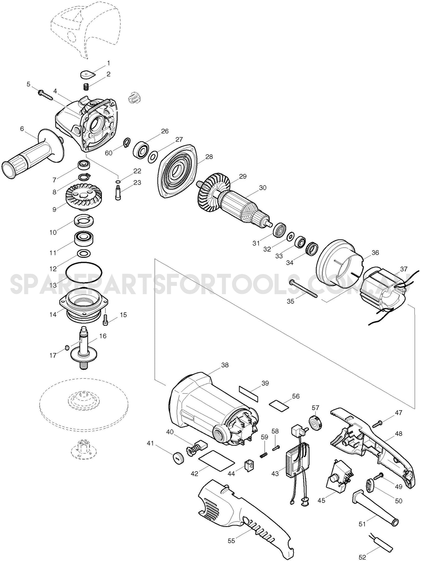 Makita SA7000C Spare Parts