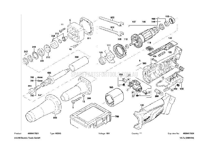 Milwaukee HD18SG Spare Parts