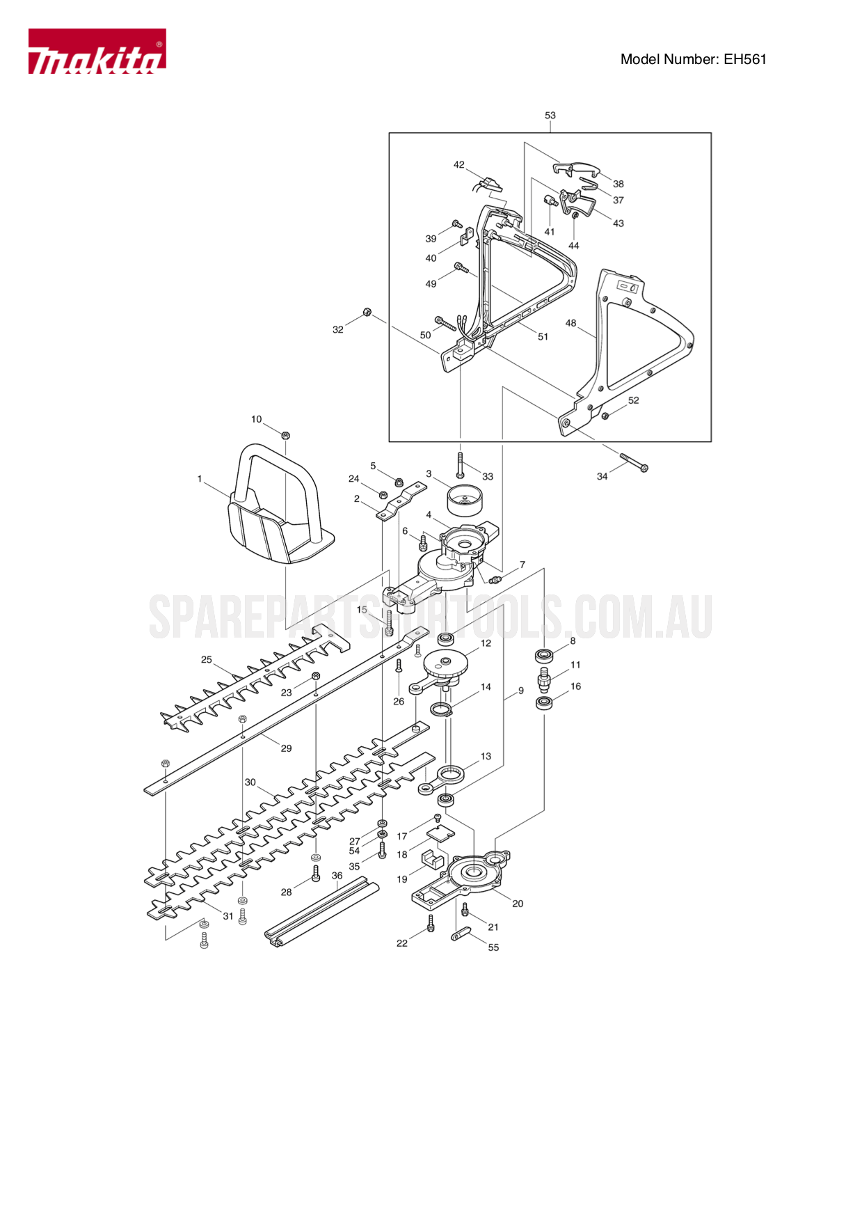 Makita EH561 Spare Parts