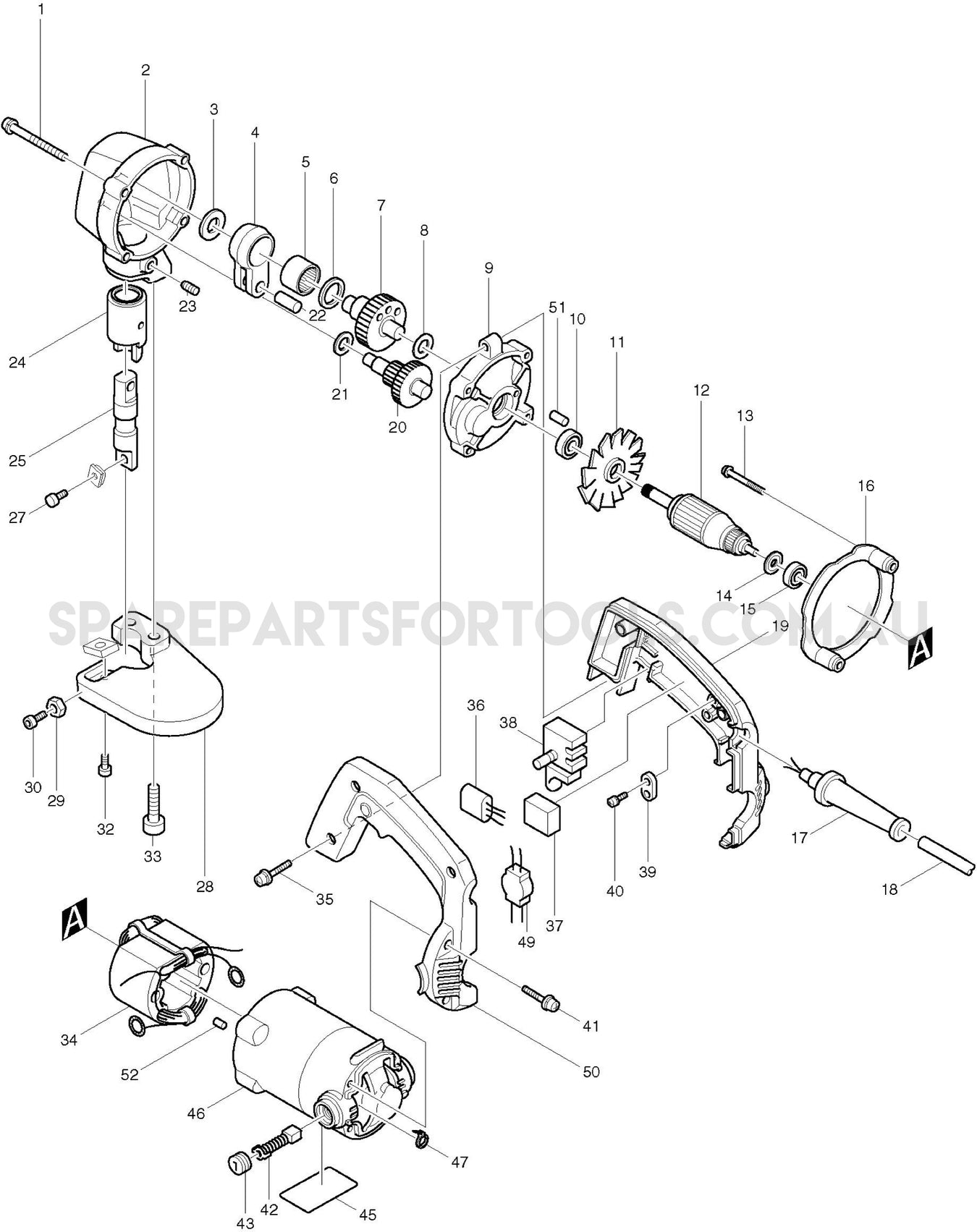 Makita JS3200 Spare Parts