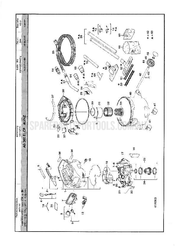 Milwaukee AS300ELCP Spare Parts