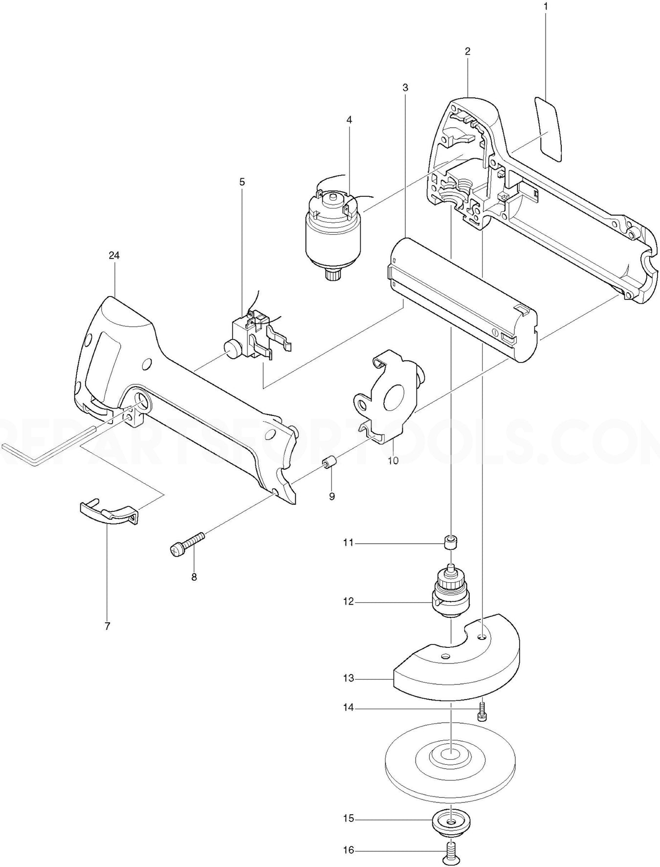 Makita 9500D Spare Parts