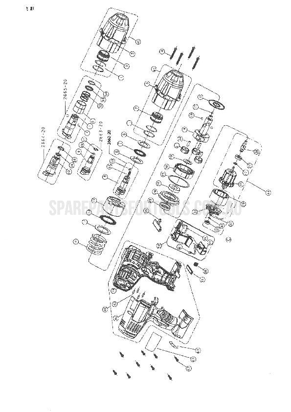 Milwaukee HD18HIW Spare Parts