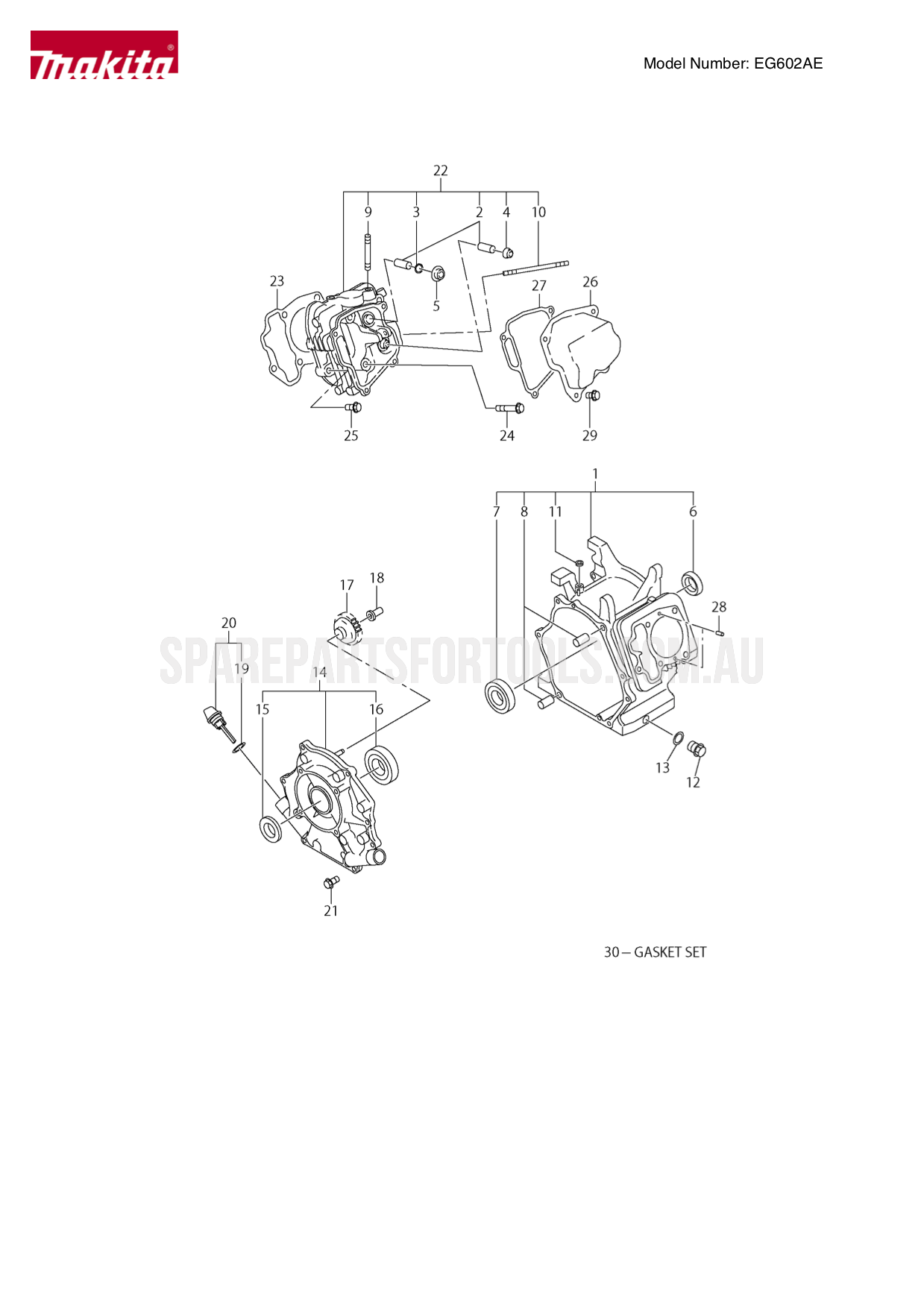 Makita EG602AE Spare Parts