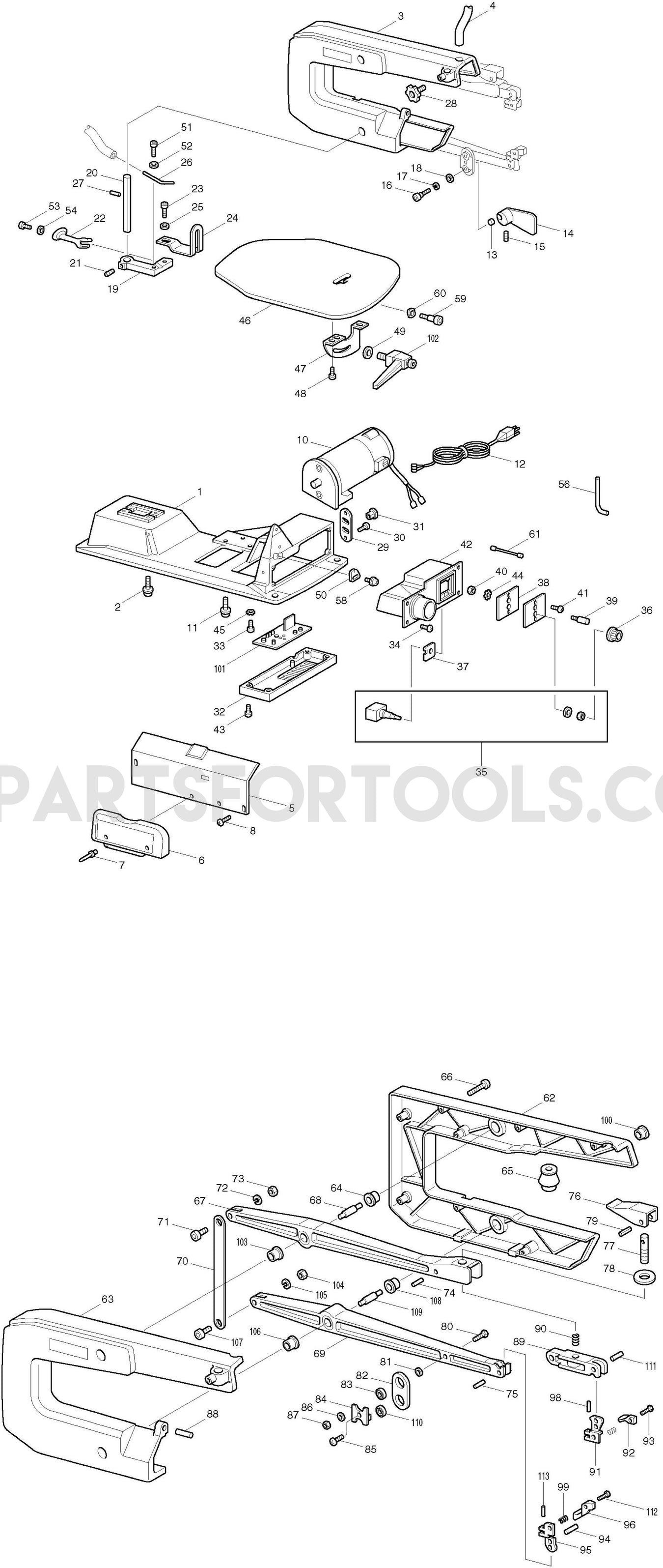 Makita SJ401 Spare Parts