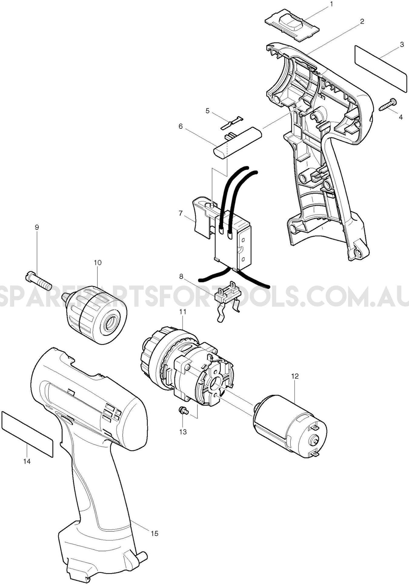 Makita 6260D Spare Parts