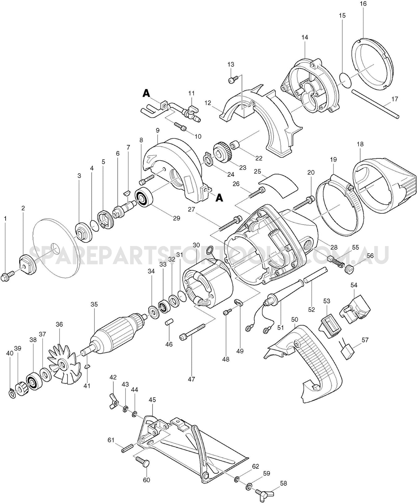 Makita 4101RH Spare Parts