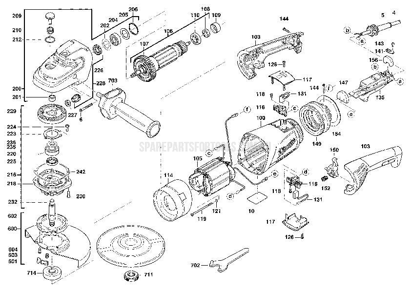 Milwaukee AGV21-230GEX Spare Parts