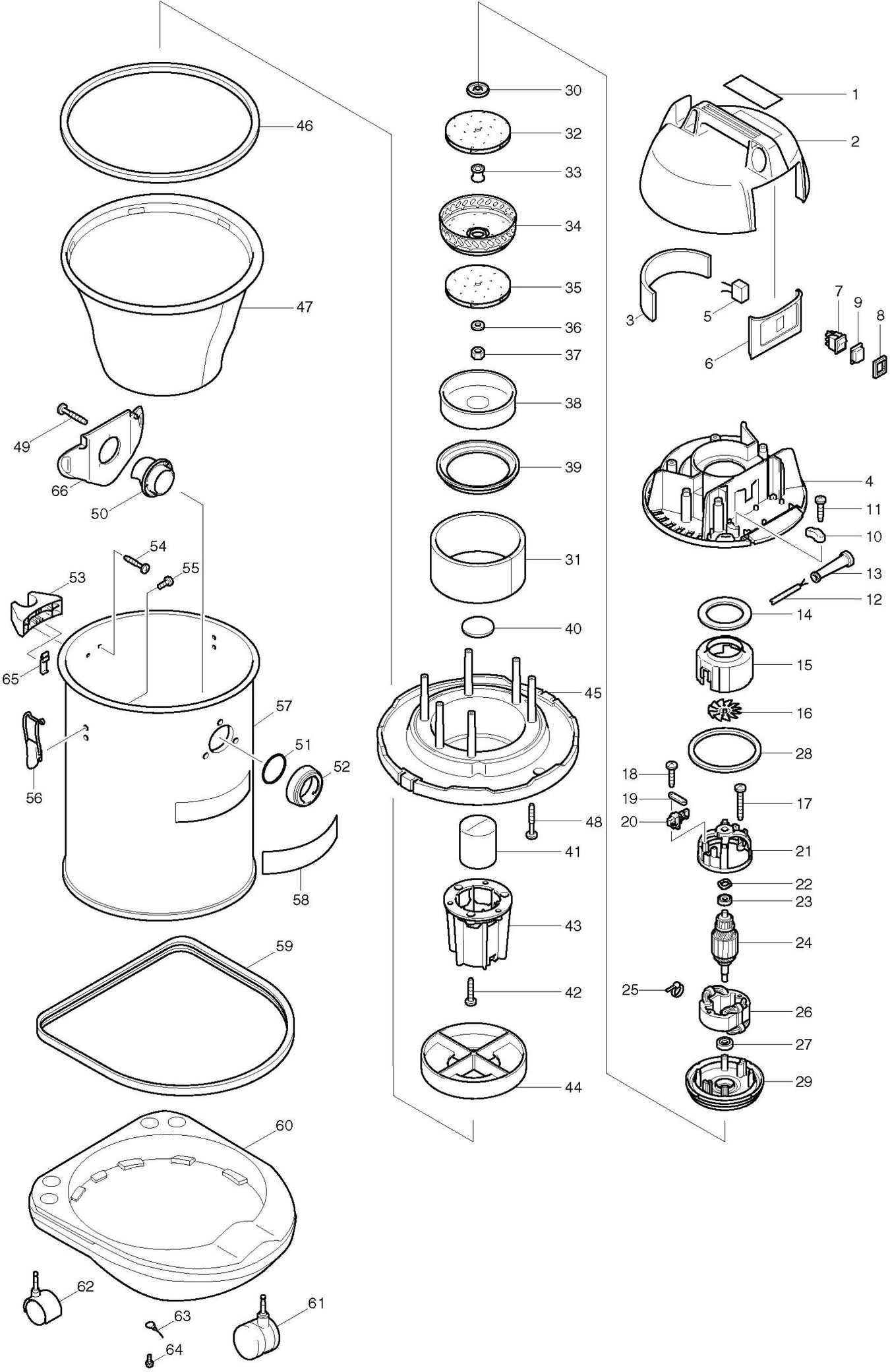 Makita 407 Spare Parts