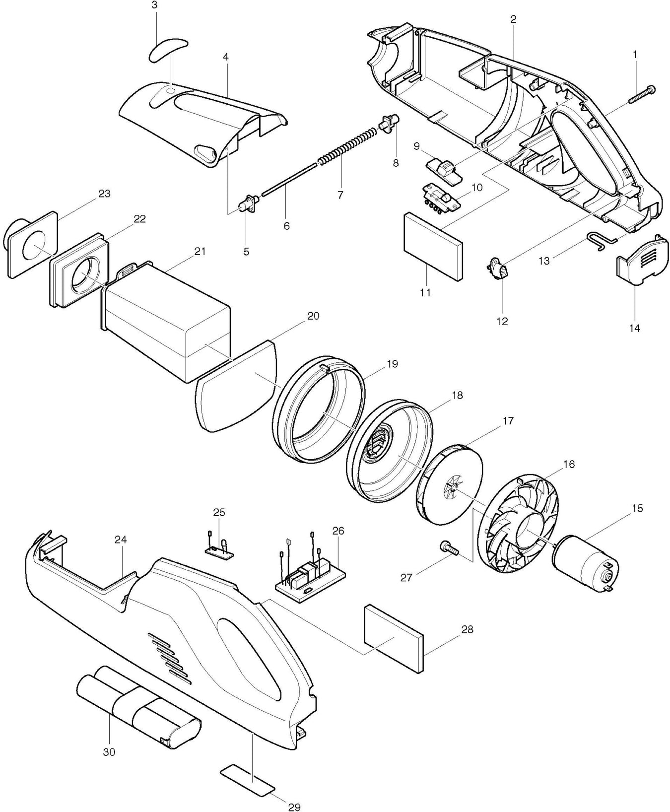 Makita 4072D Spare Parts