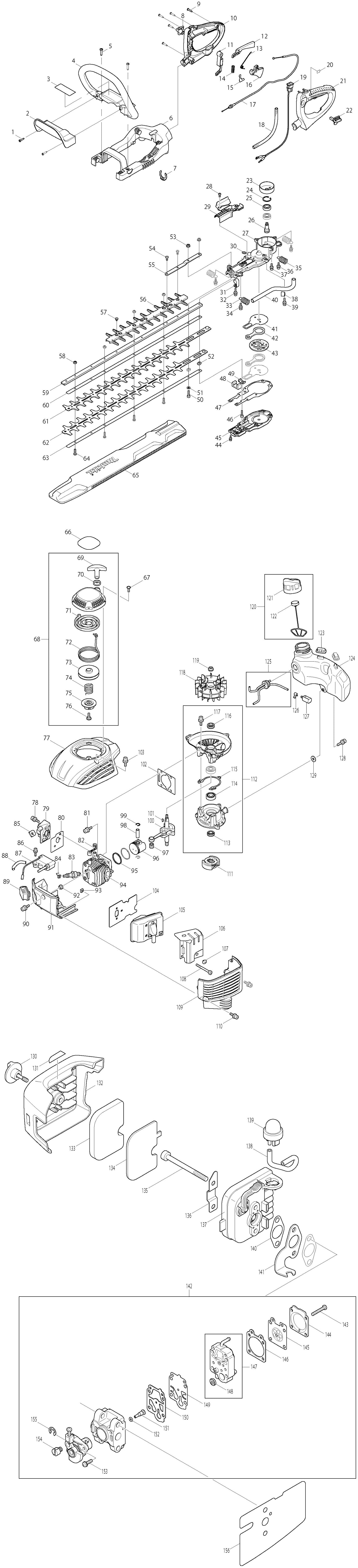 Makita EH6000W Spare Parts