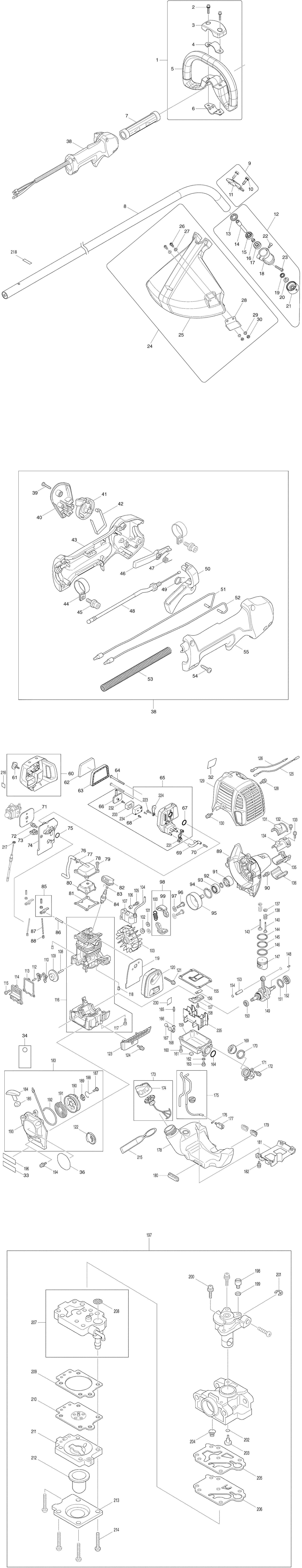 Makita ER2650LH Spare Parts