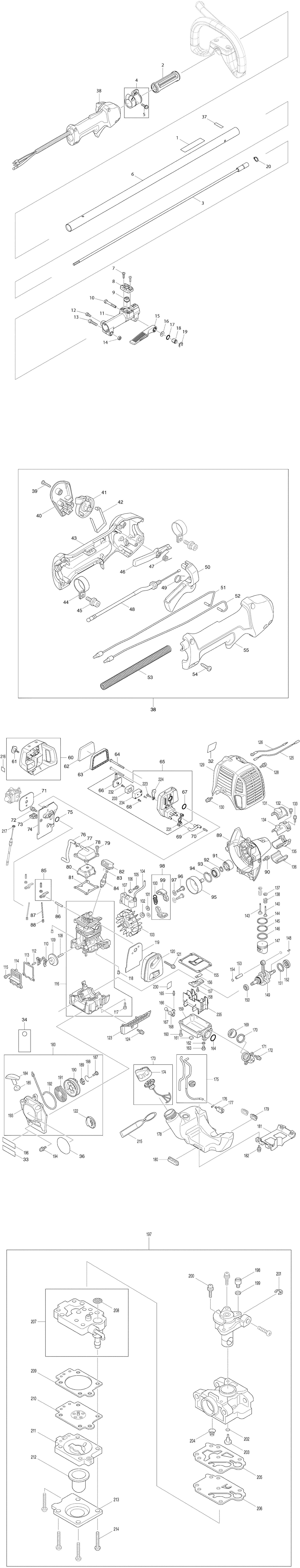 Makita EX2650LH Spare Parts