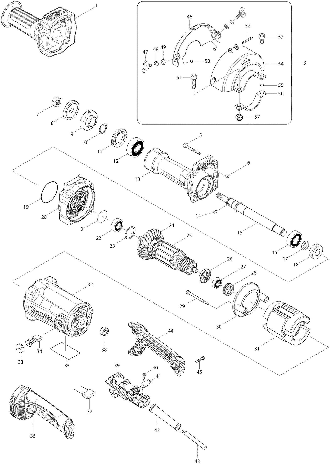 Makita B Bearing 6203Llb, GA7911 #MK-211282-1