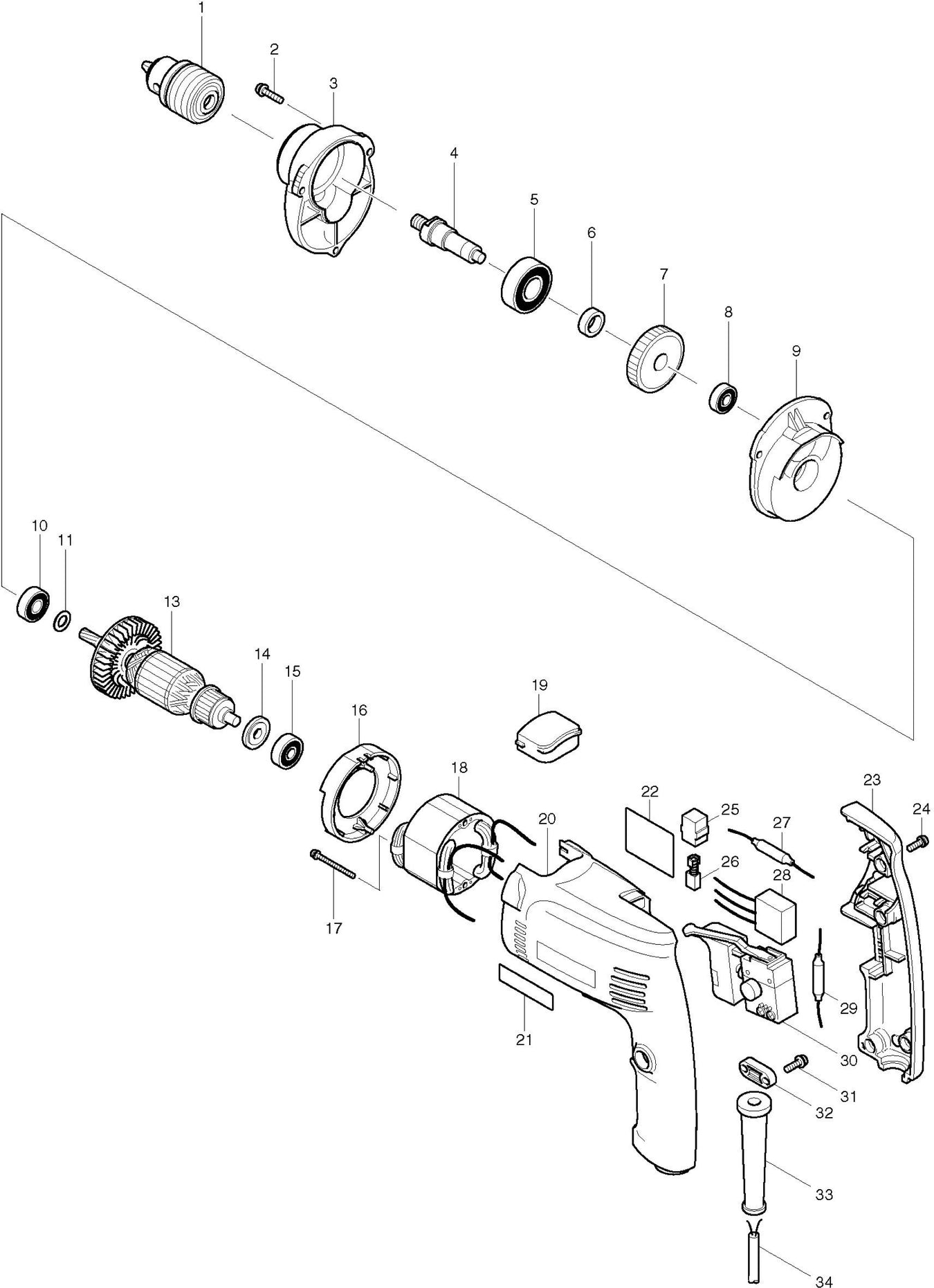 Makita MT600 Spare Parts