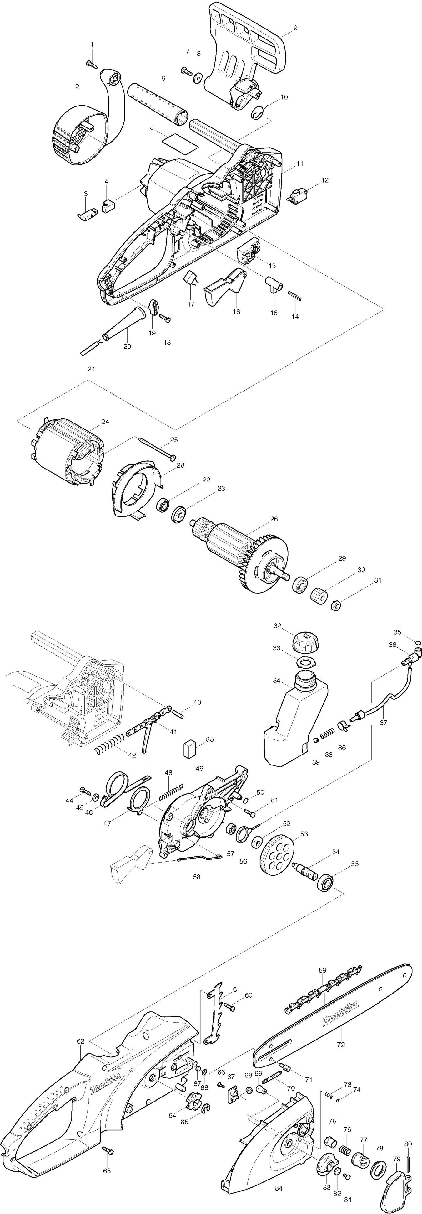 Makita UC4020A Spare Parts