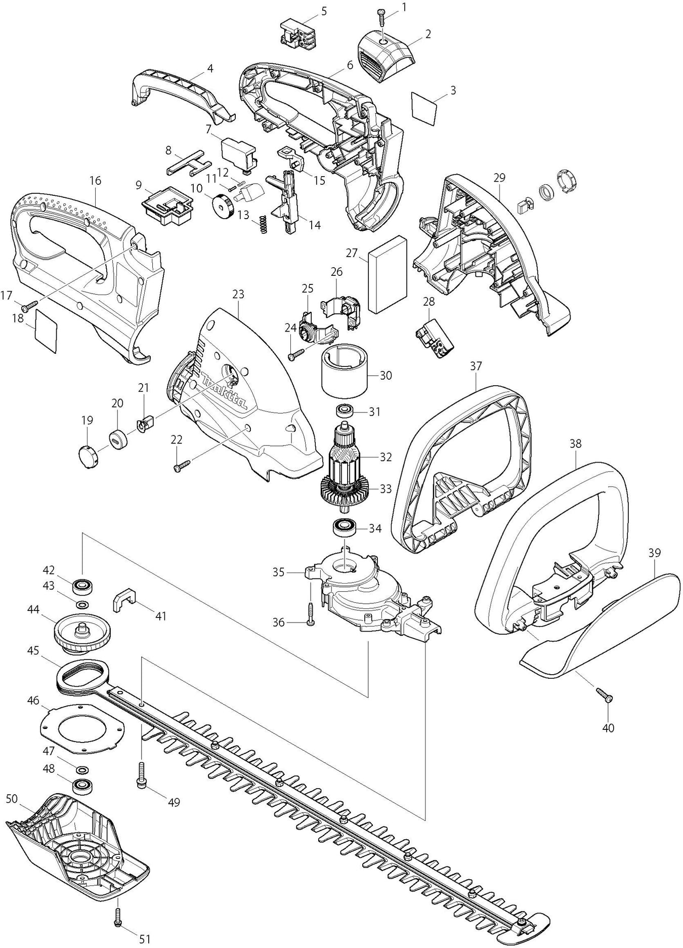 Makita UH550D Spare Parts