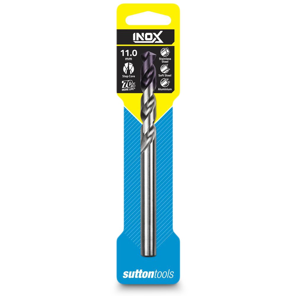 SUTTON 11.0 X 142MM HSS-TIAIN JOBBER DRILL BIT FOR STAINLESS - INOX