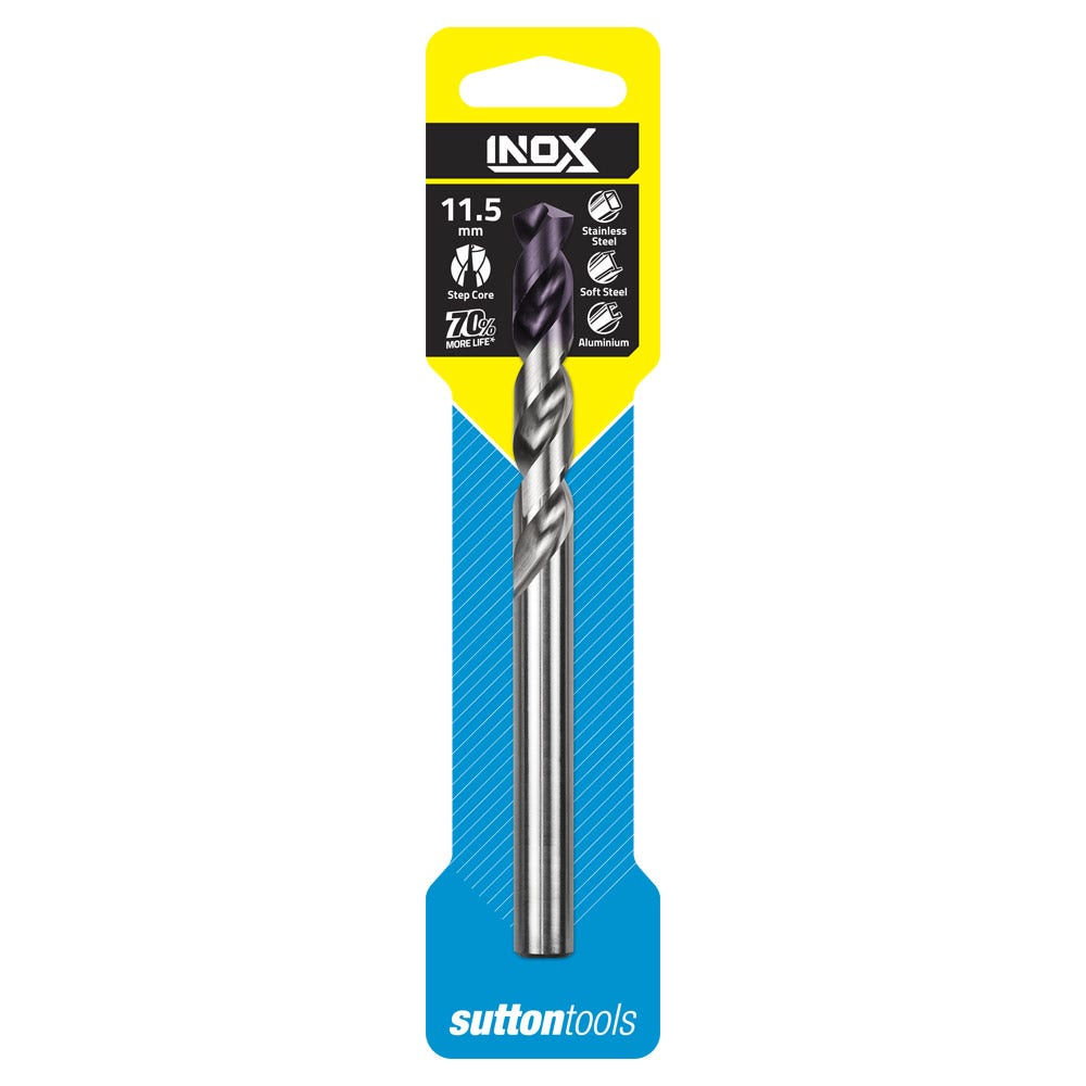 SUTTON 11.5 X 142MM HSS-TIAIN JOBBER DRILL BIT FOR STAINLESS - INOX