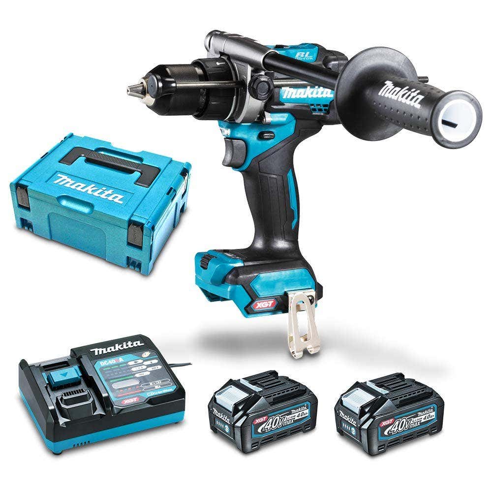 Makita 40V Max Xgt Brushless Hammer Driver Drill Kit Hp001Gm201