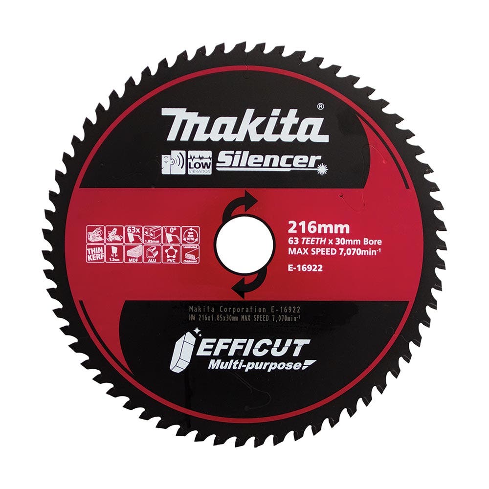 Makita Efficut Multi Cut Tct Blade 216 X30 X63T E-16922
