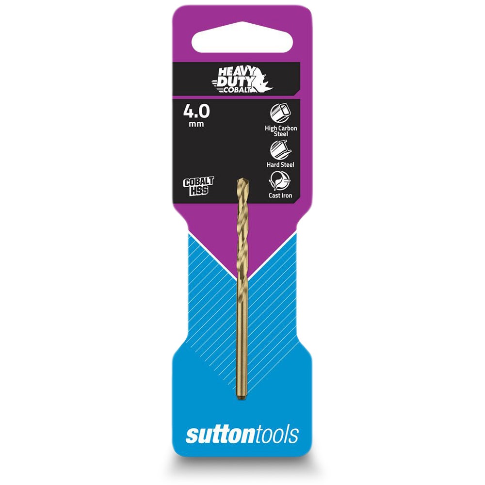 SUTTON 4.0 X 75MM HSS-COBALT JOBBER DRILL BIT - HD-COBALT