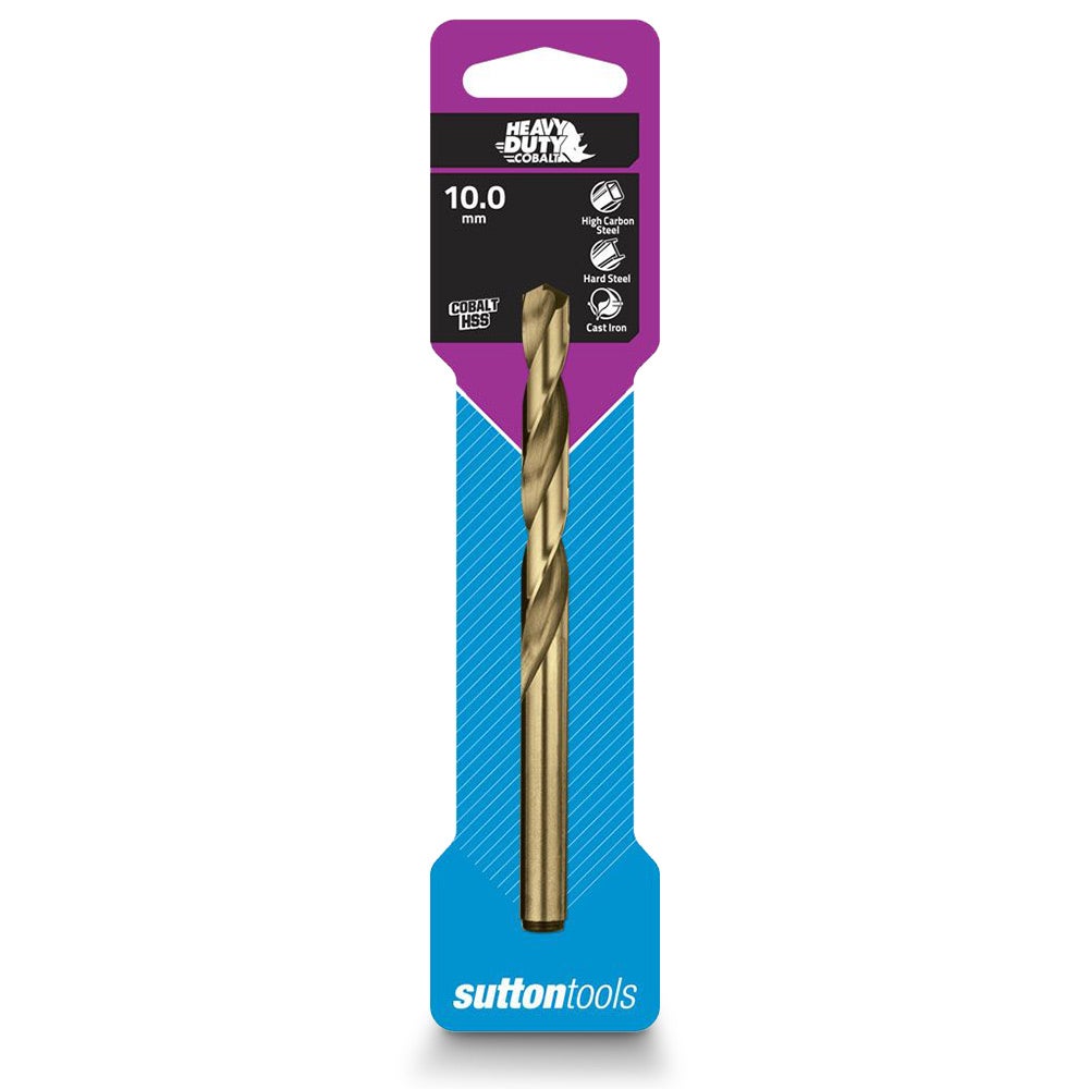 SUTTON 10.0 X 133MM HSS-COBALT JOBBER DRILL BIT - HD-COBALT