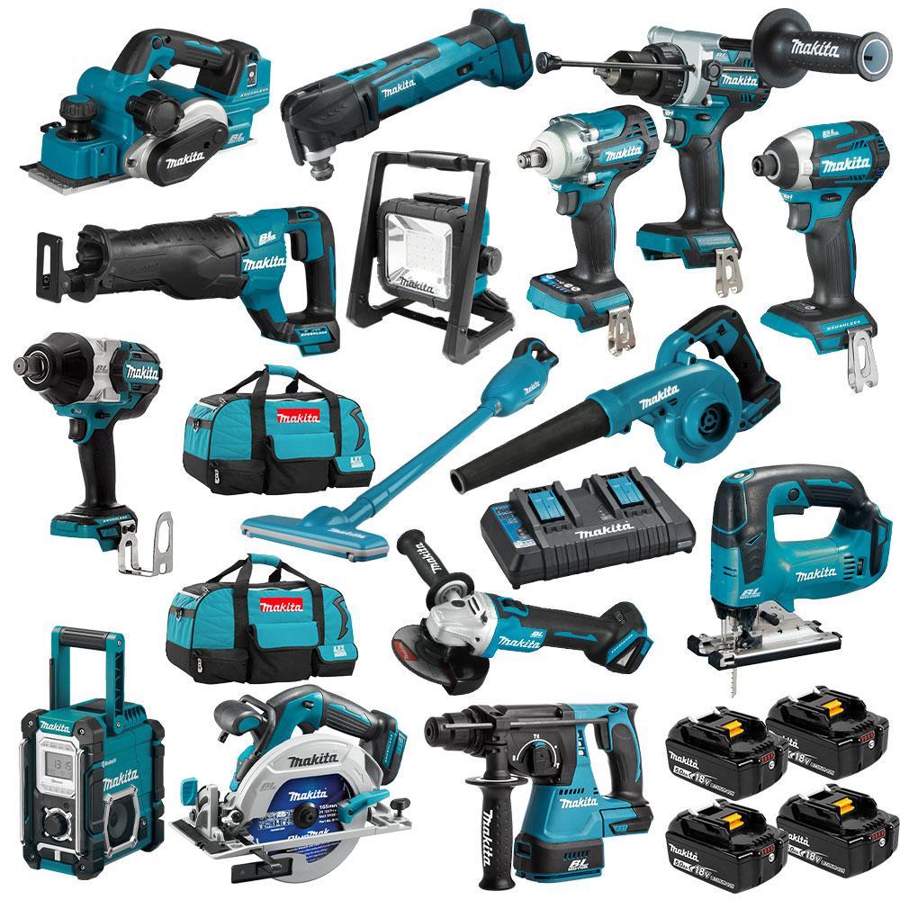 Makita 18V Brushless 15 Piece 5.0ah Combo Kit DLX1509TX1