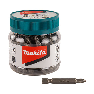 Makita PZ2 x 50mm POWER SCREWDRIVER BIT Bulk JAR - 50pk B-26509