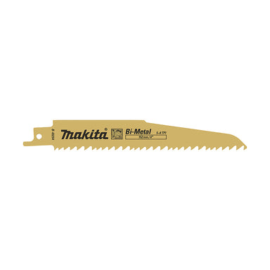 Makita RECIPRO BLADE Bi-METAL 152mm x 1.6mm x 5 - 8tpi - 5pk - WOOD & NAILS B-43234