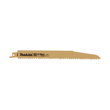 Makita RECIPRO BLADE Bi-METAL 225mm x 1.6mm x 5 - 8tpi - 5pk - WOOD & NAILS B-43256