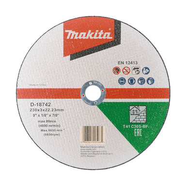 Makita 230mm x 3mm x 22mm MASONRY CUTTING DISC C30S - 25pk  D-18742-25