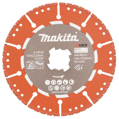 Makita X - LOCK 125mm RESCUE VAC BRAZED DIAMOND E-19738