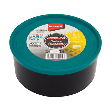 Makita 100mm x 0.8mm x 16mm ULTRA THIN INOX CUTTING DISC Z60V - 25pk Tub E-22931-25