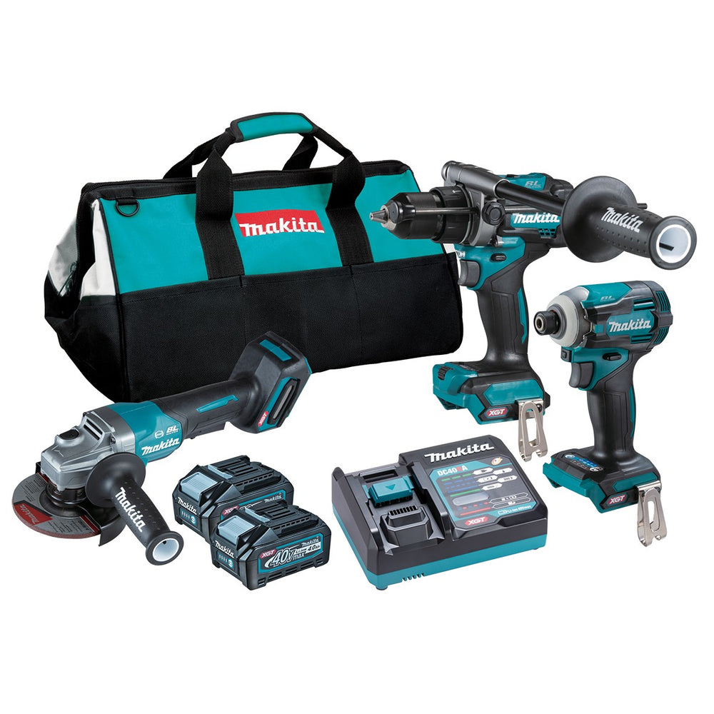 Makita 40V Max Xgt Brushless 3 Piece 2 X 4.0Ah Combo Kit Dk0141G302