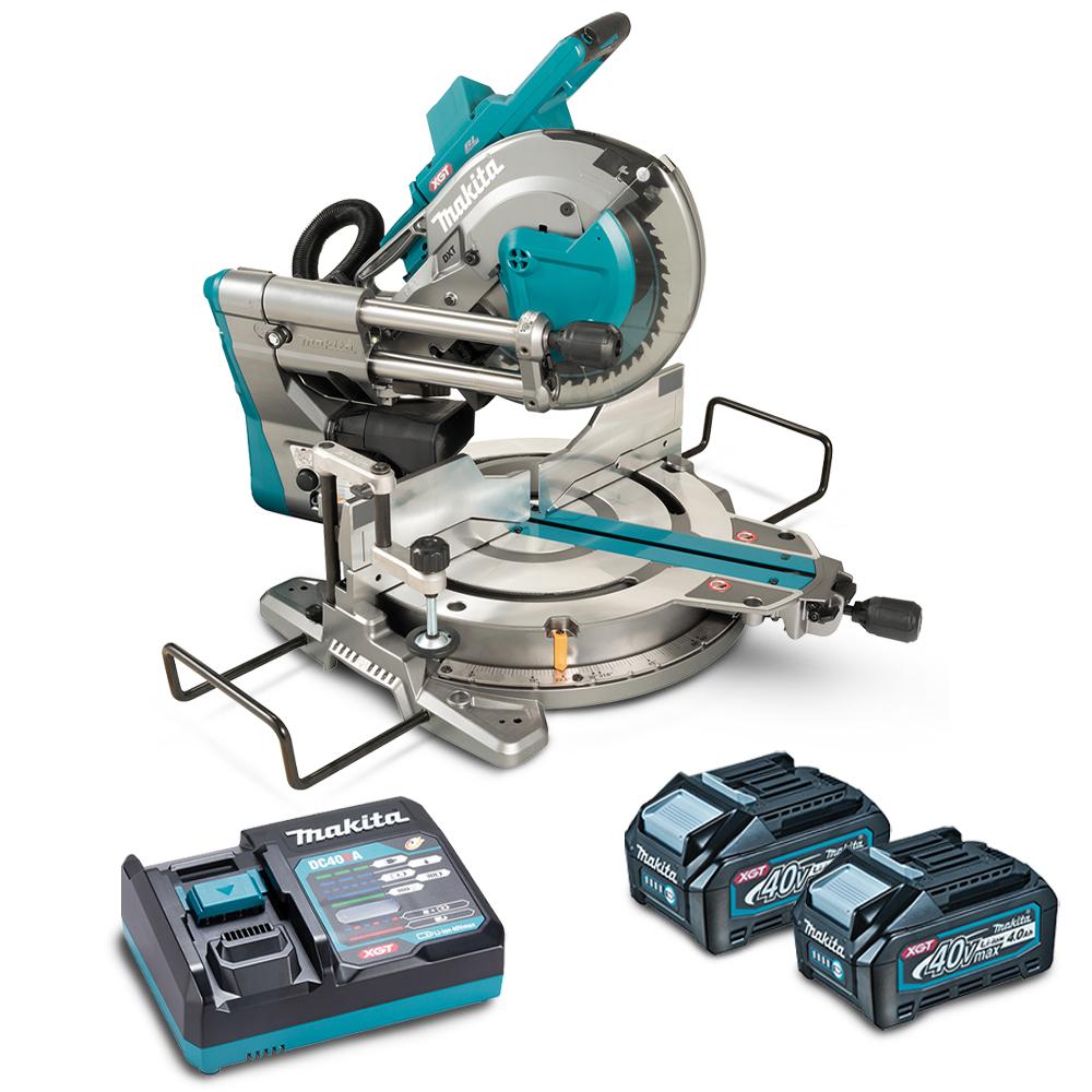 Makita LS004GM201 40V Max Li-ion XGT Cordless Brushless 260mm (10-1/4”) Slide Compound Saw Combo Kit
