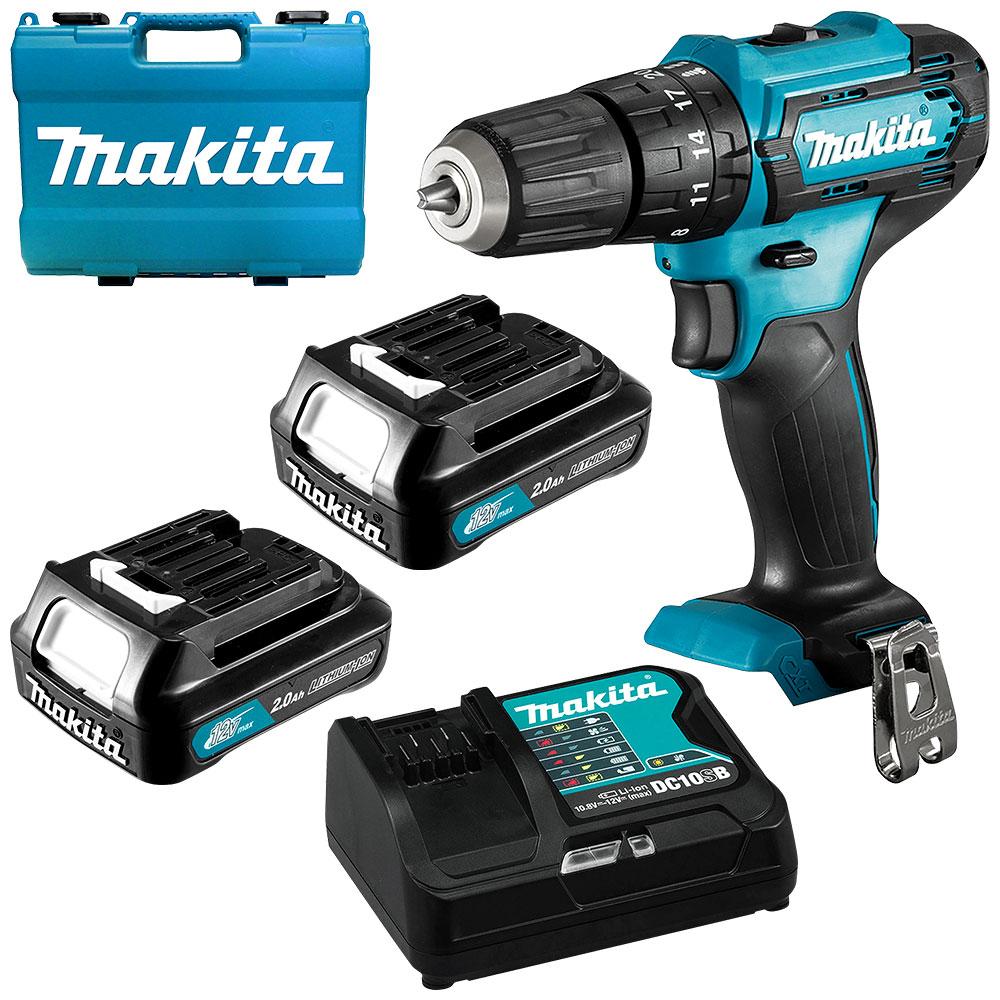 Makita HP333DSAE 12V Max 2.0Ah Li-ion Cordless Hammer Driver Drill Combo Kit