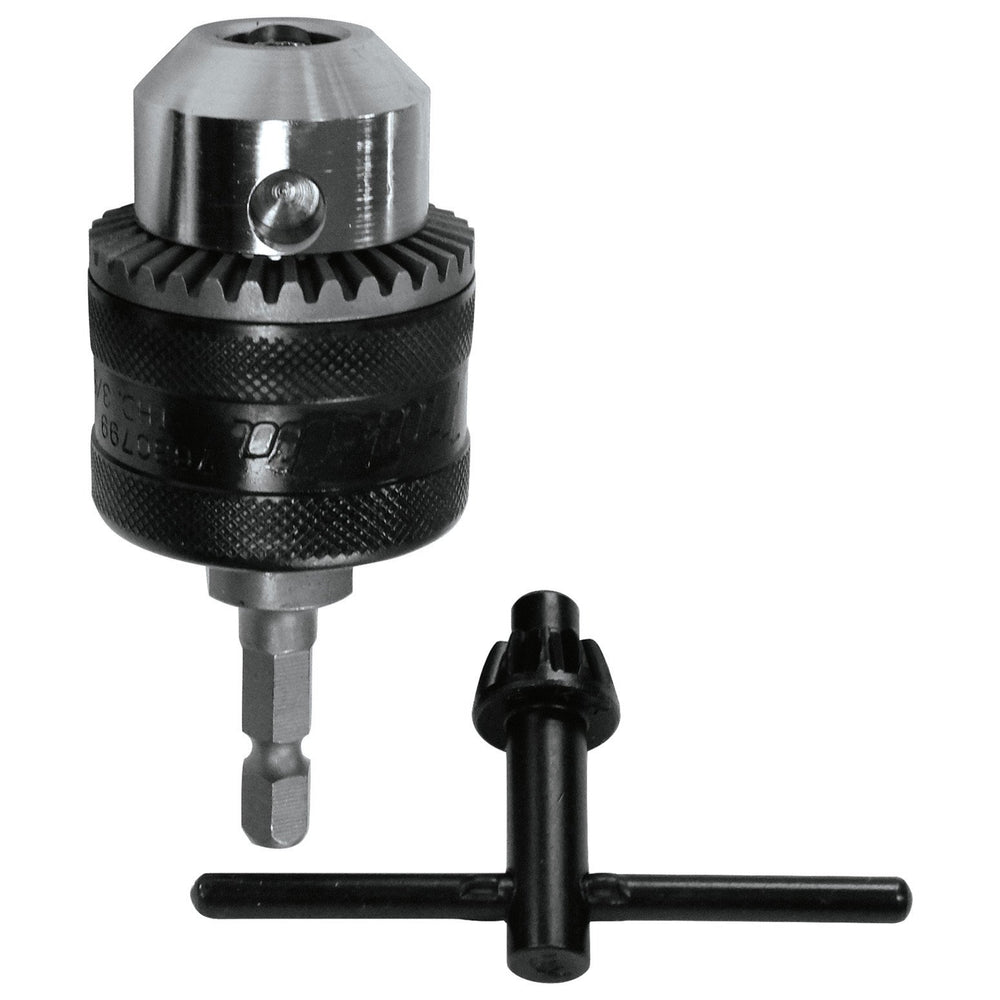 MAKITA 10mm KEYED CHUCK & KEY / 1.5-10mm CAP - METAL - 1/4" HEX DRIVE 191881-4
