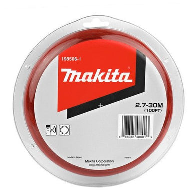 MAKITA SILENT CLOVER LEAF NYLON LINE 2.7mm x 30M - RED 198506-1