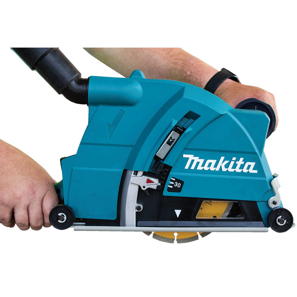 MAKITA DUST COLLECTING WHEEL GUARD / PLUNGE 180mm with FOOT & ROLLERS 198513-4
