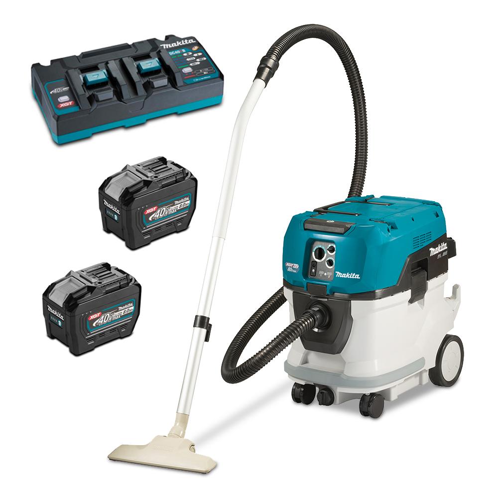 Makita VC006GML21 80V Max (40Vx2) XGT 8.0Ah Li-ion Cordless Brushless AWS M Class 40L Dust Extraction Vacuum Combo Kit