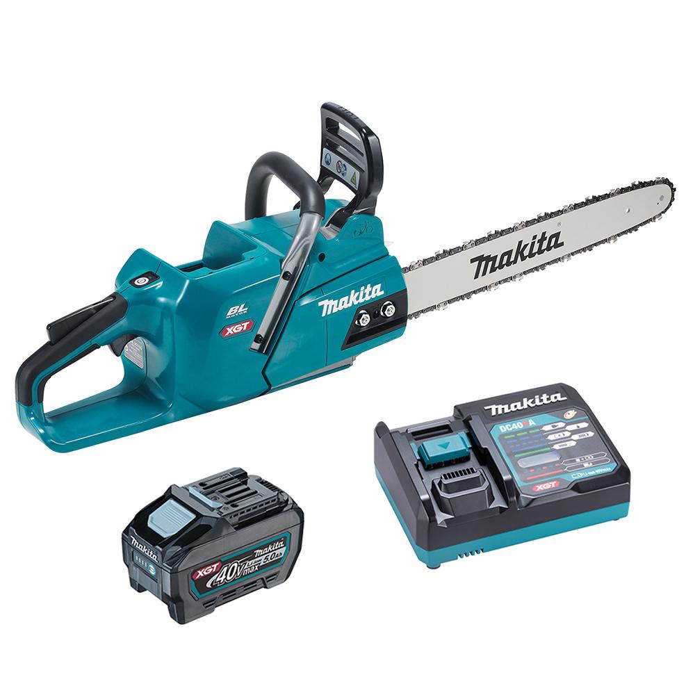 Makita UC013GT101 40V MAX 5.0Ah Li-ion Cordless Brushless 450mm (18”) Chainsaw Combo Kit