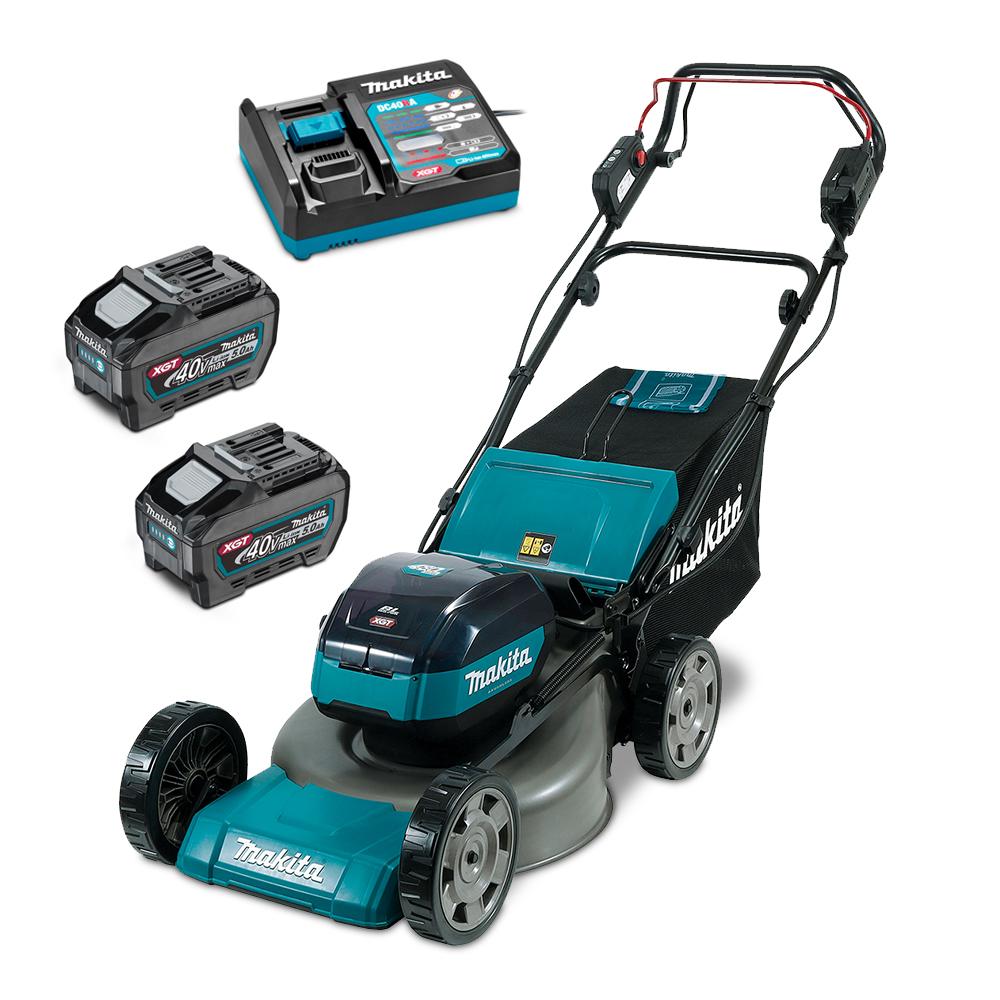 Makita LM001GT203 40V Max 5.0Ah Li-ion Brushless Cordless 480mm (19") Lawn Mower Combo Kit